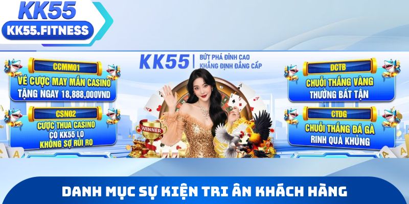 Danh mục sự kiện tri ân khách hàng tiêu biểu của KK55